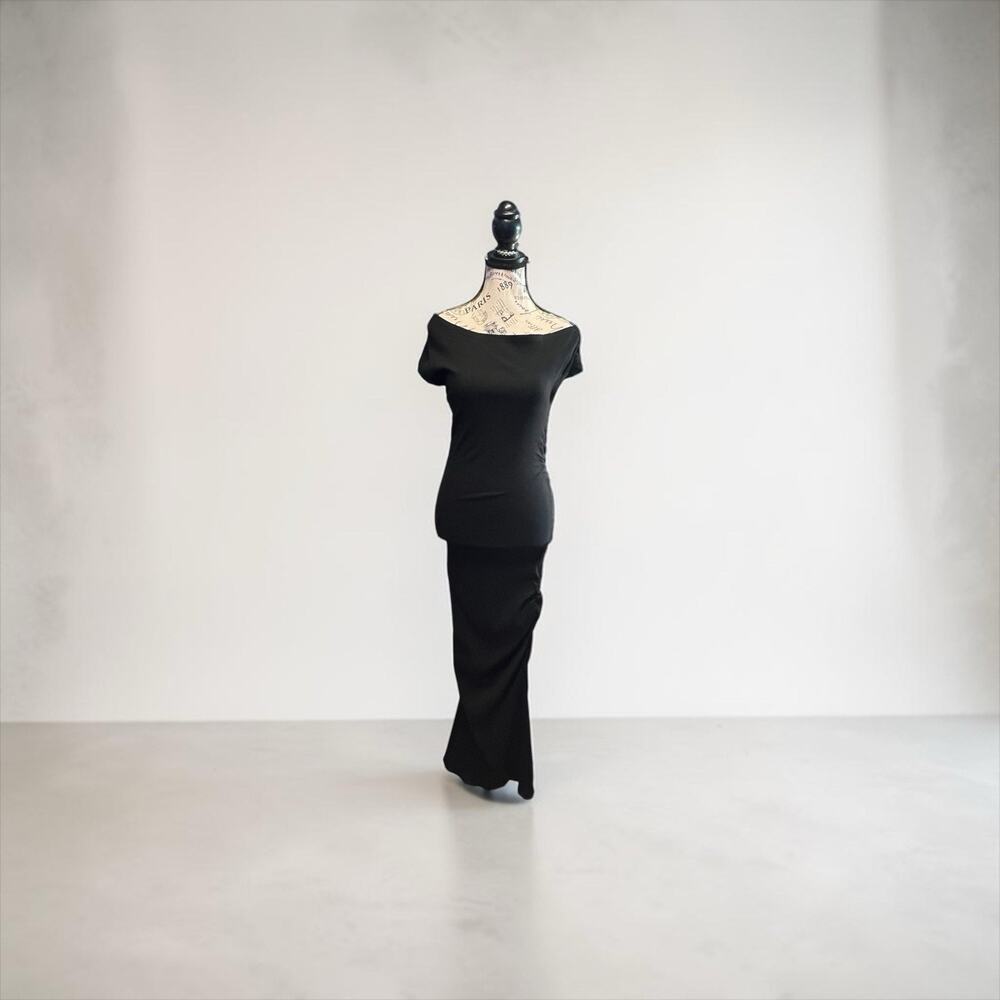 Fashion Nova black bodycon maxi dress Women’s Size M NWT
